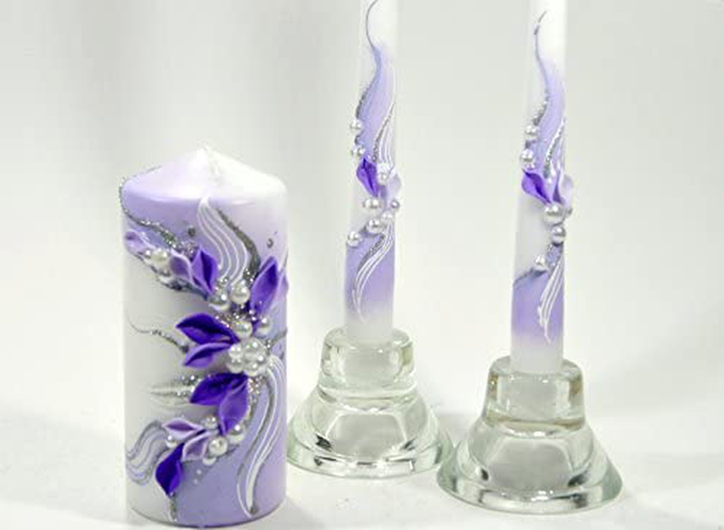 Magik Life Unity candle set for wedding - Wedding décor &  Wedding accessories - Candle sets - 6 Inch Pillar and 2 10 Inch Tapers -  Best Unity candle Home & Garden > Decor > Home Fragrances > Candles Magik Life Default Title  