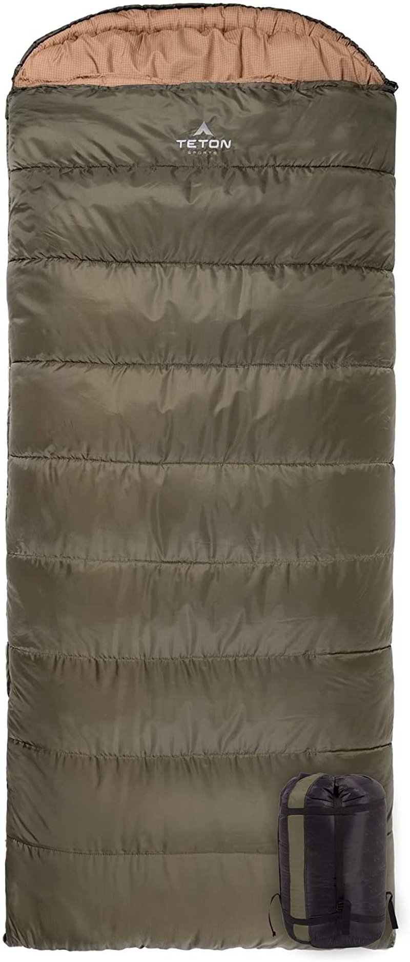 TETON Sports Celsius XL Sleeping Bag; Great for Family Camping; Free Compression Sack Sporting Goods > Outdoor Recreation > Camping & Hiking > Sleeping Bags TETON Sports Green Rip-stop -25F Right Zip