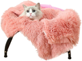 JUNSPOW [Cat Bed Hammock + Pet Blanket Set] Cat Bed Blanket Dog Bed Blanket,Soft Pet Bed Blanket,Gray Animals & Pet Supplies > Pet Supplies > Cat Supplies > Cat Beds JUNSPOW Pink  