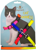 PUPTECK Adjustable Cat Harness Nylon Strap Collar with Leash Animals & Pet Supplies > Pet Supplies > Cat Supplies > Cat Apparel PUPTECK Colorful  