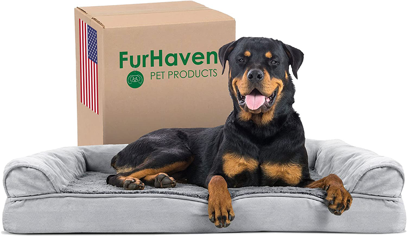 Furhaven Orthopedic Dog Beds for Small, Medium, and Large Dogs, CertiPUR-US Certified Foam Dog Bed Animals & Pet Supplies > Pet Supplies > Dog Supplies > Dog Beds Furhaven Plush & Suede Gray Egg Crate Orthopedic Foam Jumbo (Pack of 1)