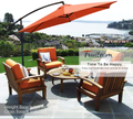 FRUITEAM 10FT Patio Offset Umbrella Cantilever Umbrella, Large Hanging Market Umbrella Large with Crank & Cross Base, Waterproof UV Protection Outdoor Umbrella with Ventilation for Backyard/Garden Home & Garden > Lawn & Garden > Outdoor Living > Outdoor Umbrella & Sunshade Accessories FRUITEAM Coral Red 10FT 