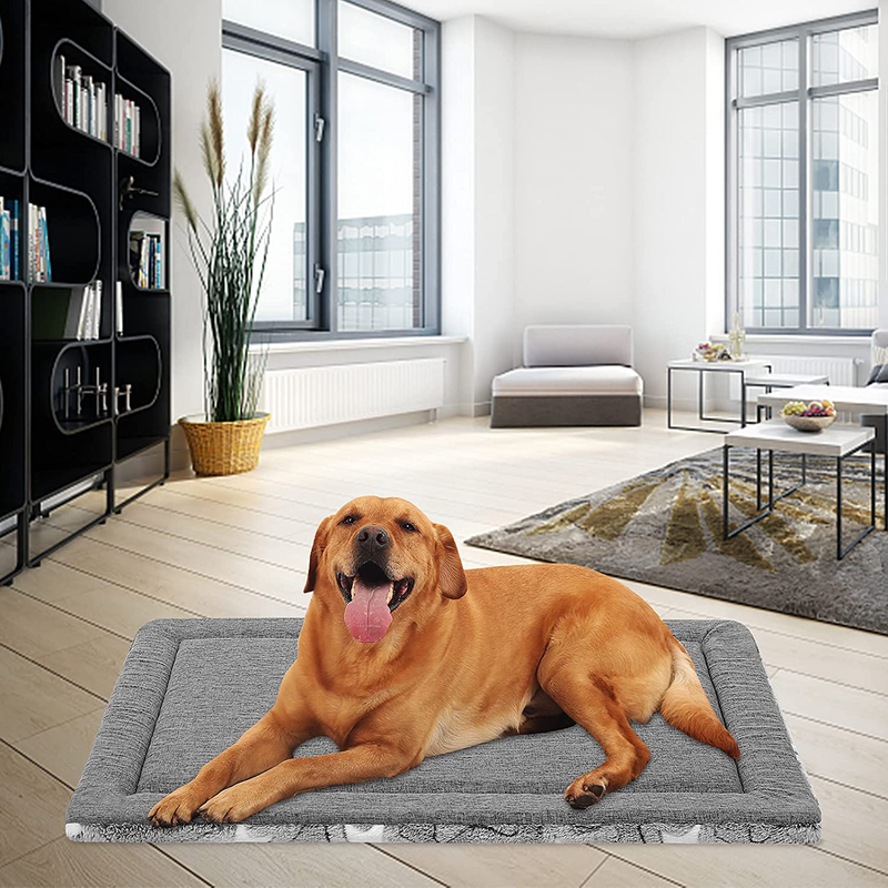 EMPSIGN Fancy Dog Bed Mat, Pet Bed Pad Reversible (Warm & Cool), Machine Washable Crate Pad, Pet Sleeping Mat for Small to Xxx-Large Dogs, Grey, Star Pattern Animals & Pet Supplies > Pet Supplies > Dog Supplies > Dog Beds EMPSIGN   