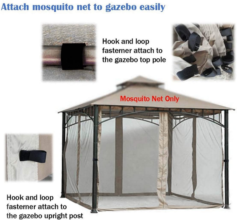 Replacement Mosquito Netting Screen Walls for Gazebo Size 10 Ft X 10 Ft (Gazebo Mosquito Net Only) Home & Garden > Lawn & Garden > Outdoor Living > Outdoor Structures > Canopies & Gazebos Westcharm   