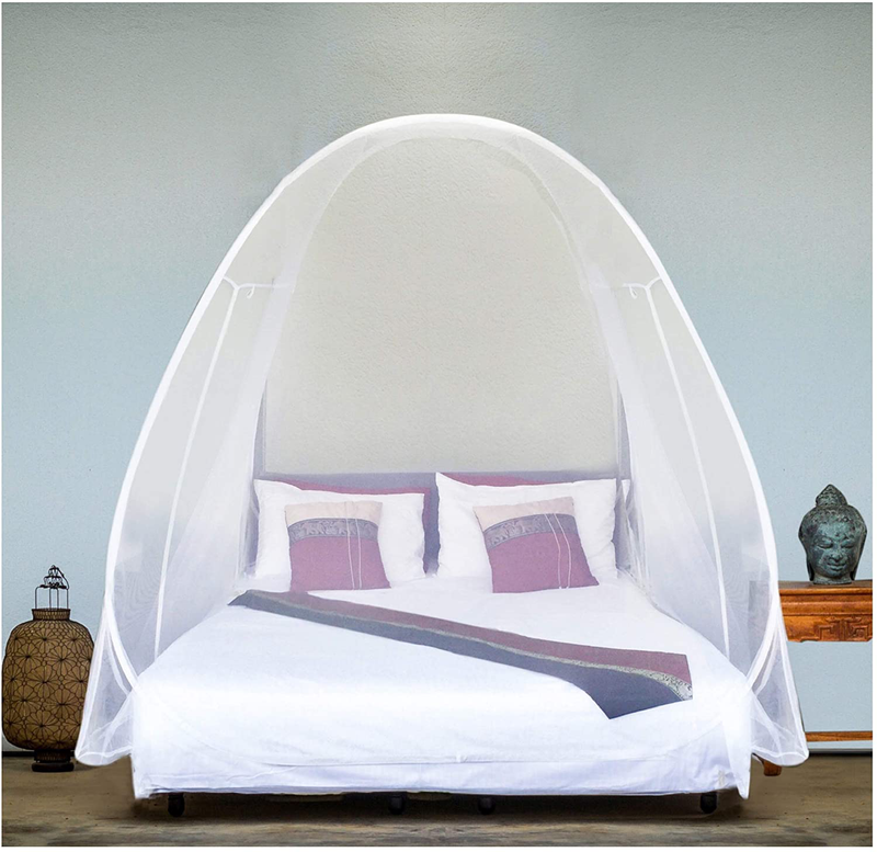 EVEN NATURALS Luxury Pop up Mosquito Net Tent, Large: for Twin to King Size Bed, Finest Holes, Canopy, Insect Screen, Folding Design with Bottom, 2 Entries, Easy to Install, Storage Bag, No Chemicals Sporting Goods > Outdoor Recreation > Camping & Hiking > Mosquito Nets & Insect Screens EVEN NATURALS   