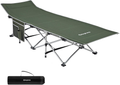 Kingcamp Folding Camping Cot, Heavy Duty Design Holds Adults Portable and Ultra Lightweight Single Person Bed for Camp Office Indoor & Outdoor Use Sporting Goods > Outdoor Recreation > Camping & Hiking > Camp Furniture KingCamp Blackgreenchecker  