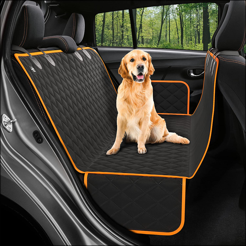 Dog Back Seat Cover Protector Waterproof Scratchproof Nonslip Hammock for Dogs Backseat Protection Against Dirt and Pet Fur Durable Pets Seat Covers for Cars & SUVs Vehicles & Parts > Vehicle Parts & Accessories > Motor Vehicle Parts > Motor Vehicle Seating Active Pets Orange Standard 