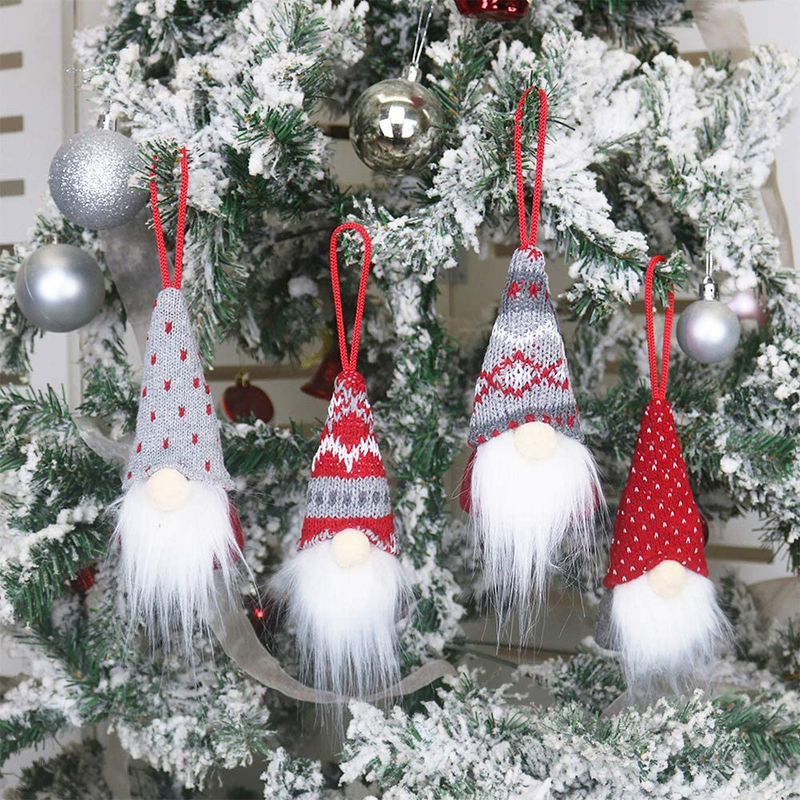 Gnomes Christmas Tree Ornaments Set of 8, Christmas Ornaments 2021 Handmade Plush Gnomes Santa Elf Hanging Home Decorations Holiday Decor Home & Garden > Decor > Seasonal & Holiday Decorations& Garden > Decor > Seasonal & Holiday Decorations IDOKER   