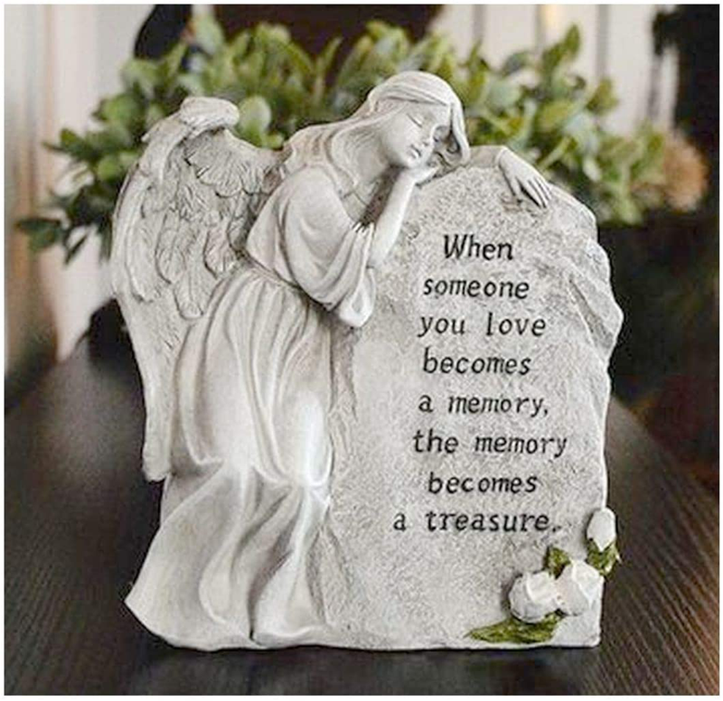 Funeral Flowers Alternative Sympathy Gift Statue Tealight Candle Holder LED Angel Figurines in Loving Memory of Loved One Bereavement Remembrance Condolence Gifts for Grief Loss of Loved One Grieving Home & Garden > Decor > Home Fragrance Accessories > Candle Holders Dulaya Memories In Art 4. Memory Becomes a Treasure  