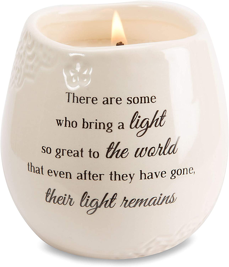 Pavilion Gift Company 19176 In Memory Light Remains Ceramic Soy Wax Candle