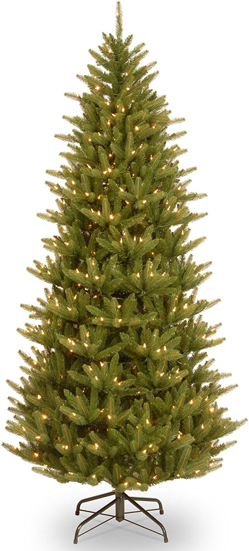 National Tree Company 'Feel Real' Pre-lit Artificial Christmas Tree | Includes Pre-strung White Lights and Stand | Frasier Slim - 7.5 ft Home & Garden > Decor > Seasonal & Holiday Decorations > Christmas Tree Stands National Tree Company 7.5 ft  