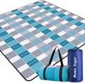 Mumu Sugar Outdoor Picnic Blanket,Extra Large Picnic Blanket 80"x80" with 3 Layers Material,Waterproof Foldable Picnic Outdoor Blanket Picnic Mat for Camping Beach Park Family Concerts Fireworks Home & Garden > Lawn & Garden > Outdoor Living > Outdoor Blankets > Picnic Blankets Mumu Sugar Gray-blue  