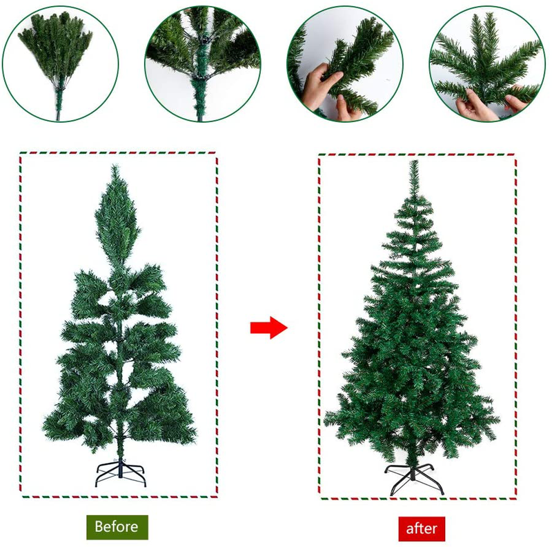 LAMPTOP 6FT/180cm Artificial Christmas Tree | Kingswood Fir Pencil Tree Slim| Includes Stand, Storage Bag, 1000CM Copper Fariy Light| Perfect Holiday Decoration for Christmas Party Xmas Decor Home & Garden > Decor > Seasonal & Holiday Decorations > Christmas Tree Stands LAMPTOP   