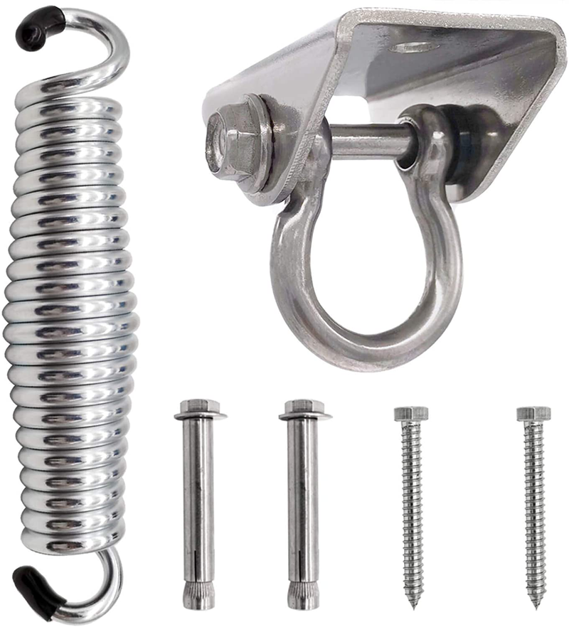 Porch Swing Springs Hanging Kit - 800Lbs Hammock Chair Spring Hangers Set Heavy Duty Suspension Ceiling Mount Hardware (one Set) Home & Garden > Lawn & Garden > Outdoor Living > Porch Swings BLASCOOL Default Title  