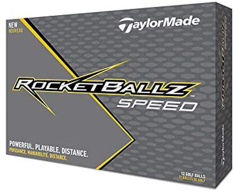 TaylorMade Rocketballz Speed Golf Balls  TaylorMade White (One Dozen)  