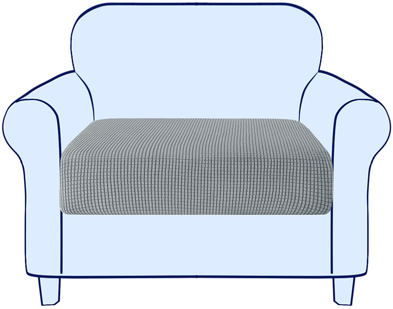 Subrtex Stretch Cushion Covers Couch Cushion Slipcovers RV Seat Covers Chair Loveseat Sofa Cushion Protector Spandex Elastic Furniture Protector for Seat (Small, Light Gray) Home & Garden > Decor > Chair & Sofa Cushions SUBRTEX   