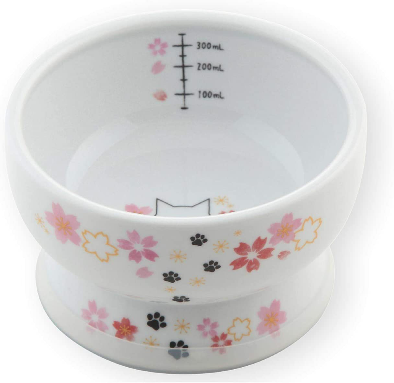Necoichi Raised Stress Free Cat Water Bowl Animals & Pet Supplies > Pet Supplies > Cat Supplies NECO ICHI CATS FIRST 2021 Sakura Limited Edition Regular 