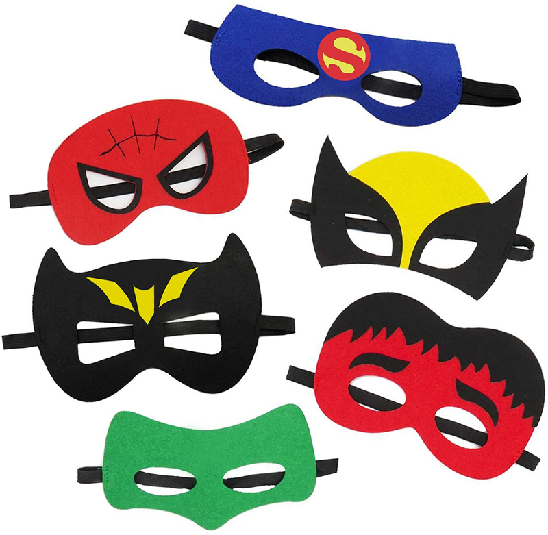 Superhero Masks Party Favors for Kid (33 Packs) Felt and Elastic - Superheroes Birthday Party Masks with 33 Different Types for Children Apparel & Accessories > Costumes & Accessories > Masks TEEHOME   
