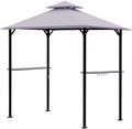 Easylee Grill Gazebo Shelter Replacement Canopy 5' x8' Double Tiered BBQ Cover Roof ONLY FIT for Easylee Grill Gazebo(Rust) Home & Garden > Lawn & Garden > Outdoor Living > Outdoor Structures > Canopies & Gazebos Easylee Dark Grey  