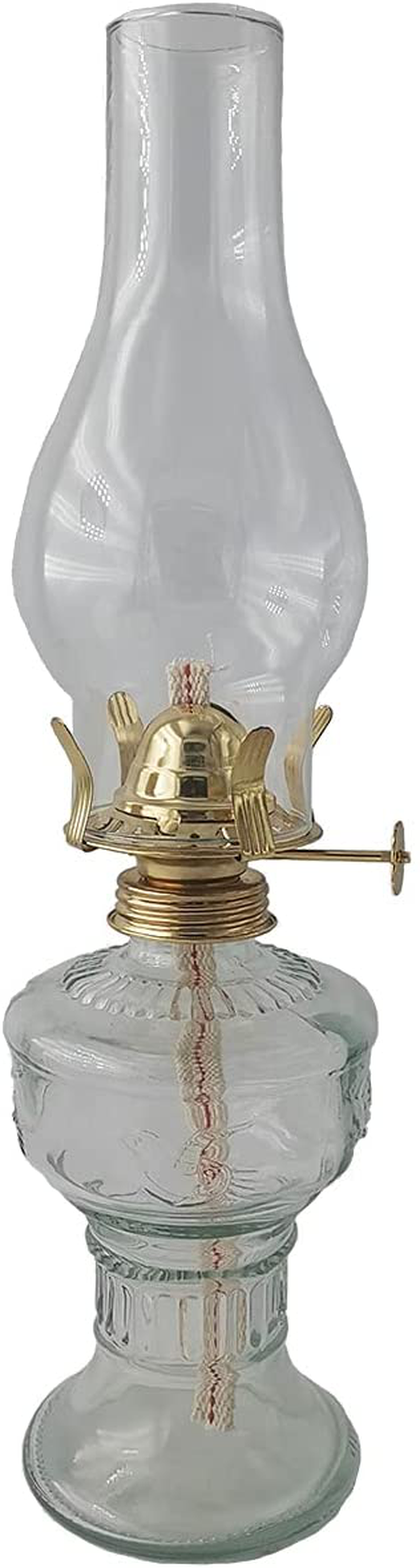 Oil-Lamp Vintage Glass Kerosene-Lantern - 13''Chamber Oil Lamp (13 in) Home & Garden > Lighting Accessories > Oil Lamp Fuel Hente 13 in  