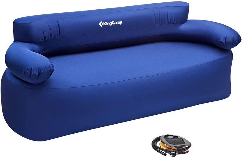 Kingcamp Inflatable Chairs for Adults Support up to 660 Lbs Waterproof Compact and Portable Inflatable Couch Blow up Chair for Garden Outdoor Travel Camping Picnic Indoor Furniture (Blue-Double) Sporting Goods > Outdoor Recreation > Camping & Hiking > Camp Furniture KingCamp Blue-double  