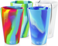Silipint Silicone Pint Glass. Unbreakable, Reusable, Durable, and Guaranteed for Life. Shatterproof 16 Ounce Silicone Cups for Parties, Sports and Outdoors (2-Pack, Arctic Sky & Hippy Hop) Home & Garden > Kitchen & Dining > Tableware > Drinkware Silipint Tie-Dye Variety 4-Pack 