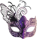 Masquerade Mask For Women Venetian Mask/Halloween/Party/Ball Prom/Mardi Gras/Wedding/Wall Decoration Apparel & Accessories > Costumes & Accessories > Masks Ubauta Pink/Purple Butterfly  