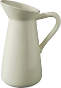 Hosley Cream Ceramic Pitcher Vase is 10 Inches High and is Perfect for Flowers or Decorative Use and is Ideal for Dried Floral Arrangements Gifts for Home Weddings Spa and Aromatherapy Settings O3 Home & Garden > Decor > Vases Hosley Cream  
