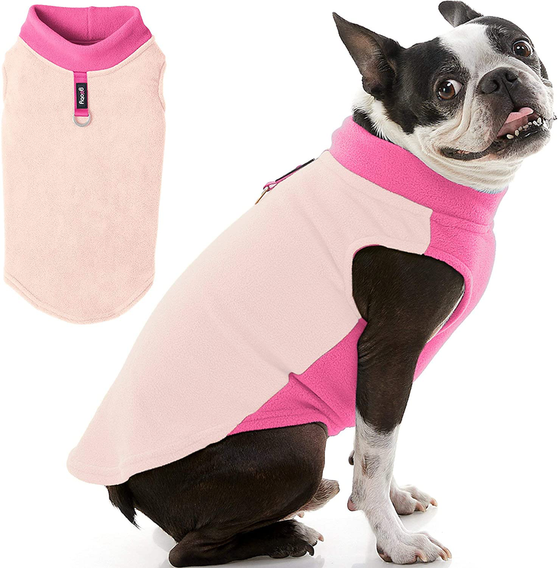 Gooby Fleece Vest Dog Sweater - Warm Pullover Fleece Dog Jacket with Leash Attachment - Winter Small Dog Sweater Coat - Cold Weather Dog Clothes for Small Dogs Boy or Girl for Indoor and Outdoor Use Animals & Pet Supplies > Pet Supplies > Dog Supplies > Dog Apparel Gooby   