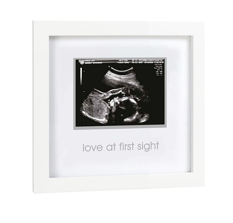 Pearhead Love at First Sight Sonogram Picture Frame, Baby Ultrasound Photo Frame, Baby Nursery Décor, White Home & Garden > Decor > Seasonal & Holiday Decorations Pearhead Love at First Sight Sonogram Frame  