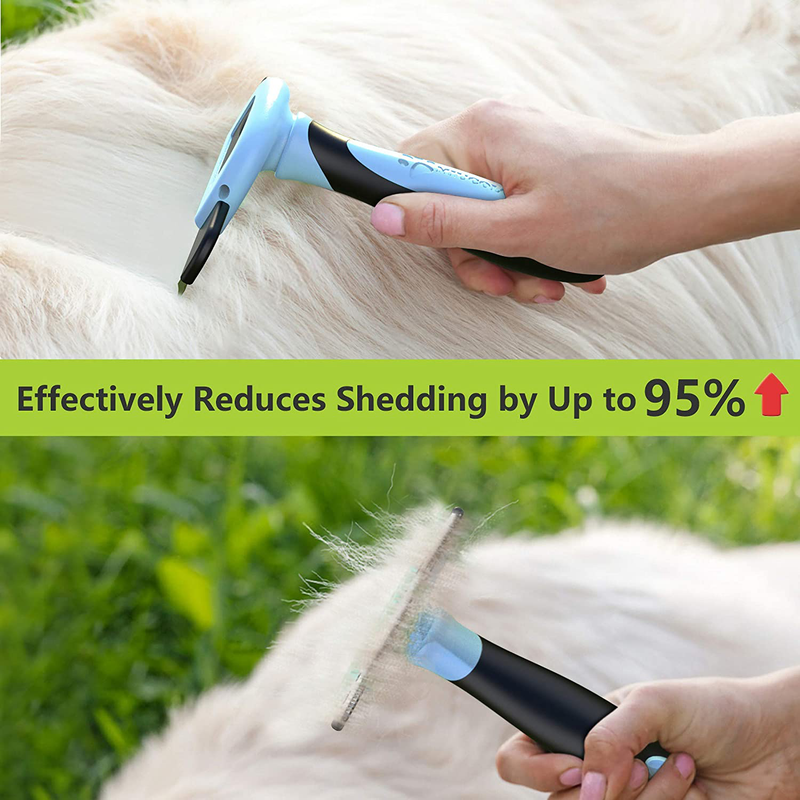 MIU COLOR Pet Grooming Brush, Deshedding Tool for Dogs & Cats-Effectively Reduces Shedding by up to 95% for Short Medium and Long Pet Hair