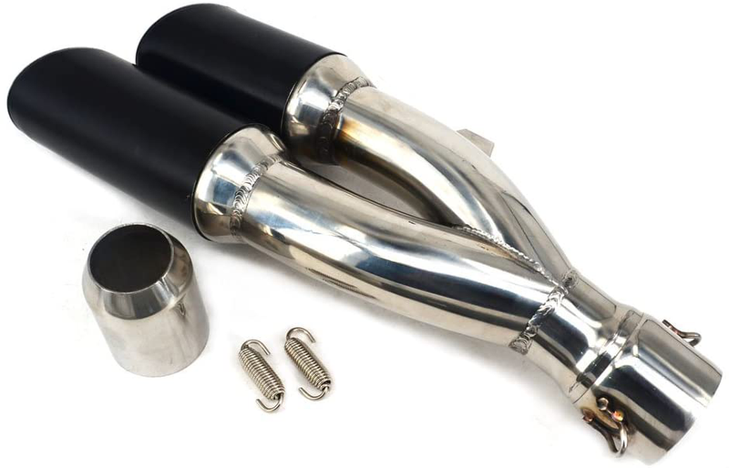 JFG RACING Slip on Exhaust 1.5-2 Inlet Stainelss Steel Muffler with Moveable DB Killer for Dirt Bike Street Bike Scooter ATV Racing  JFG RACING   