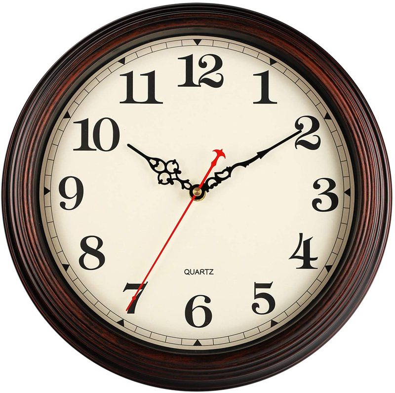 KECYET Wall Clock, 12 Inch Vintage Style, Wall Clocks Battery Operated Silent Non Ticking, Decorative for Living Room, Kitchen, Office, Home, Farmhouse Home & Garden > Decor > Clocks > Wall Clocks KECYET Bronze  