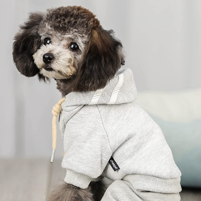 Fenrici Dog Hoodie - Comfortable, Fashionable and Machine Washable Pet Dog Sweatshirt, Dog Clothing for Small and Medium Dogs - Available in Black, Grey, Pink Animals & Pet Supplies > Pet Supplies > Dog Supplies > Dog Apparel F FENRICI   
