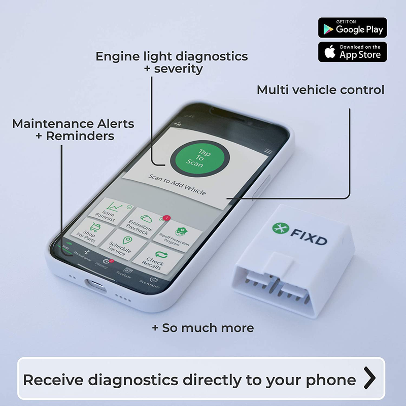 FIXD OBD2 Professional Bluetooth Scan Tool & Code Reader for iPhone and Android  FIXD   