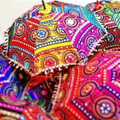 Indian Handmade Designer Cotton Fashion Multi Colored Umbrella Embroidery Boho Rajasthani Umbrellas Parasol Home & Garden > Lawn & Garden > Outdoor Living > Outdoor Umbrella & Sunshade Accessories Radhy krishna fashions Multi color  