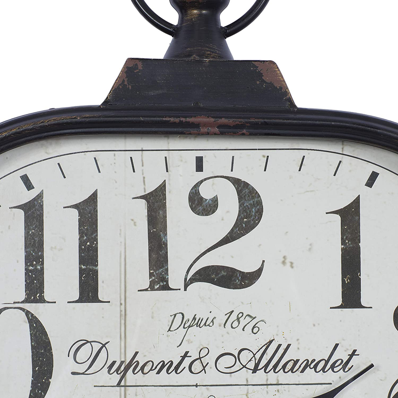 Deco 79 52560 Metal Glass Wall Clock, 18" x 26" Home & Garden > Decor > Clocks > Wall Clocks Deco 79   