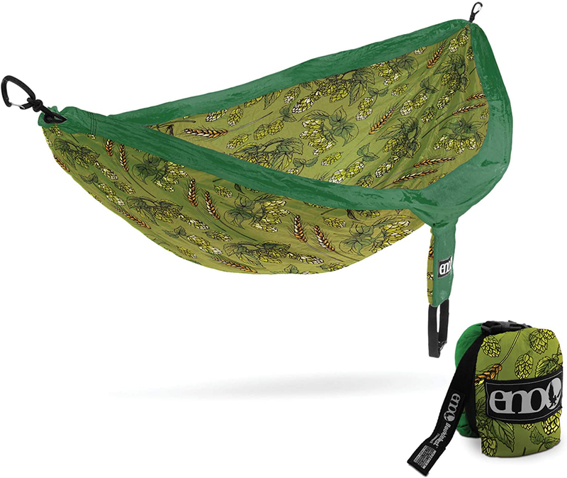 ENO, Eagles Nest Outfitters DoubleNest Print Lightweight Camping Hammock, 1 to 2 Person Home & Garden > Lawn & Garden > Outdoor Living > Hammocks ENO Hops/Jade  