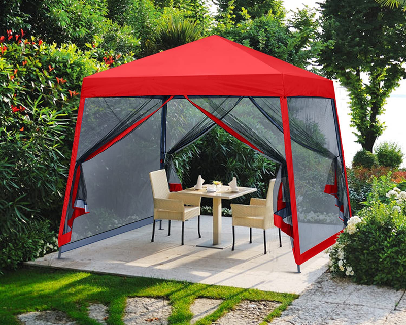 MASTERCANOPY Pop Up Gazebo Canopy with Mosquito Netting (10x10, Blue) Home & Garden > Lawn & Garden > Outdoor Living > Outdoor Structures > Canopies & Gazebos MASTERCANOPY Red 11x11 