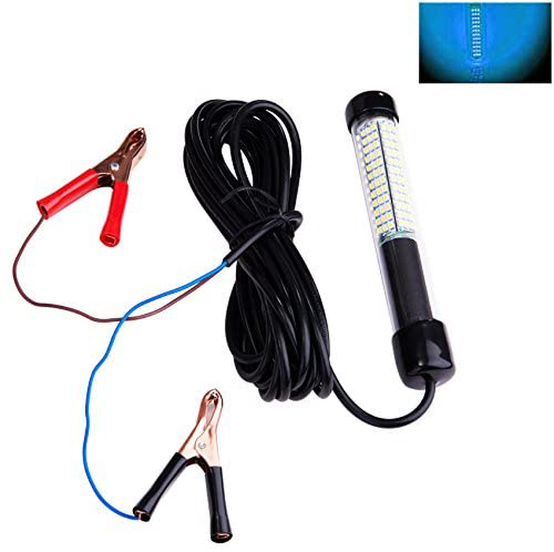 Lightingsky 12V 10.8W 180 LEDs 1080 Lumens LED Submersible Fishing Light Underwater Fish Finder Lamp with 5m Cord
