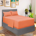 Mellanni California King Sheets - Hotel Luxury 1800 Bedding Sheets & Pillowcases - Extra Soft Cooling Bed Sheets - Deep Pocket up to 16" - Wrinkle, Fade, Stain Resistant - 4 PC (Cal King, Persimmon) Home & Garden > Linens & Bedding > Bedding Mellanni Coral EXTRA DEEP pocket - Queen size 