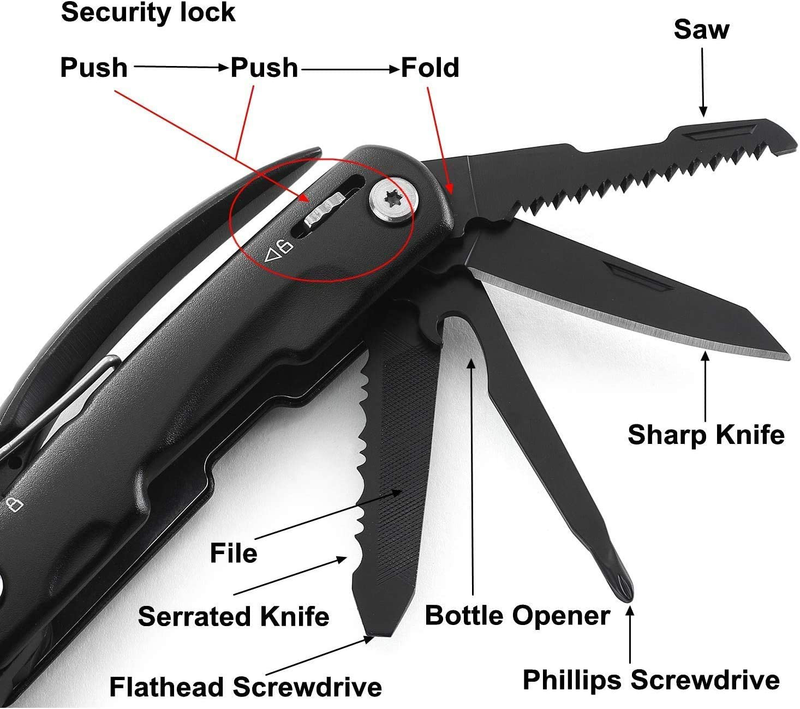 Gifts for Men, Boyfriend, Husband , Camping Accessories, Cool & Unique Birthday Christmas Gifts Ideas for Him Dad, Mini Hammer Multitool with Knife Camping Gear Survival Tool Sporting Goods > Outdoor Recreation > Camping & Hiking > Camping Tools Airpirich   