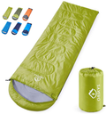 Oaskys Camping Sleeping Bag - 3 Season Warm & Cool Weather - Summer, Spring, Fall, Lightweight, Waterproof for Adults & Kids - Camping Gear Equipment, Traveling, and Outdoors  oaskys Grass Green 29.5in x 86.6" 
