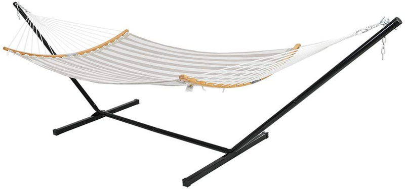 Patio Watcher 12 Feet Steel Stand with Quick Dry Hammock Curved Bamboo Spreader Bar Hammock for Outdoor Patio Yard 2 Storage Bags Included Home & Garden > Lawn & Garden > Outdoor Living > Hammocks Patio Watcher   