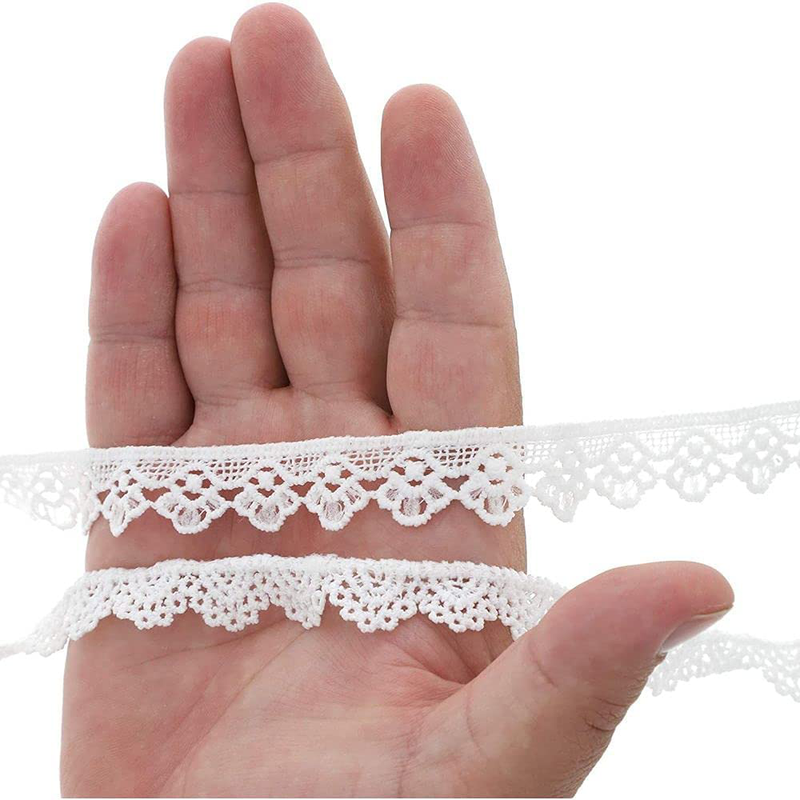 Crochet Lace Ribbons, 15-Yard Rolls (White, 0.5 and 0.7 in Wide, 2-Pack) Arts & Entertainment > Hobbies & Creative Arts > Arts & Crafts Bright Creations   