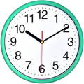 Plumeet Black Wall Clock - 10" Non Ticking Quartz Silent Wall Clocks - Simple Design Wall Clocks for Living Room Decor - Battery Operated (Black Face) Home & Garden > Decor > Clocks > Wall Clocks Plumeet Cyan  