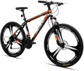 Hiland 26 Inch Mountain Bike Aluminum 21 Speeds with 17 Inch Frame Disc-Brake 3/6-Spokes Sporting Goods > Outdoor Recreation > Cycling > Bicycles HH HILAND orange 3-Spokes 