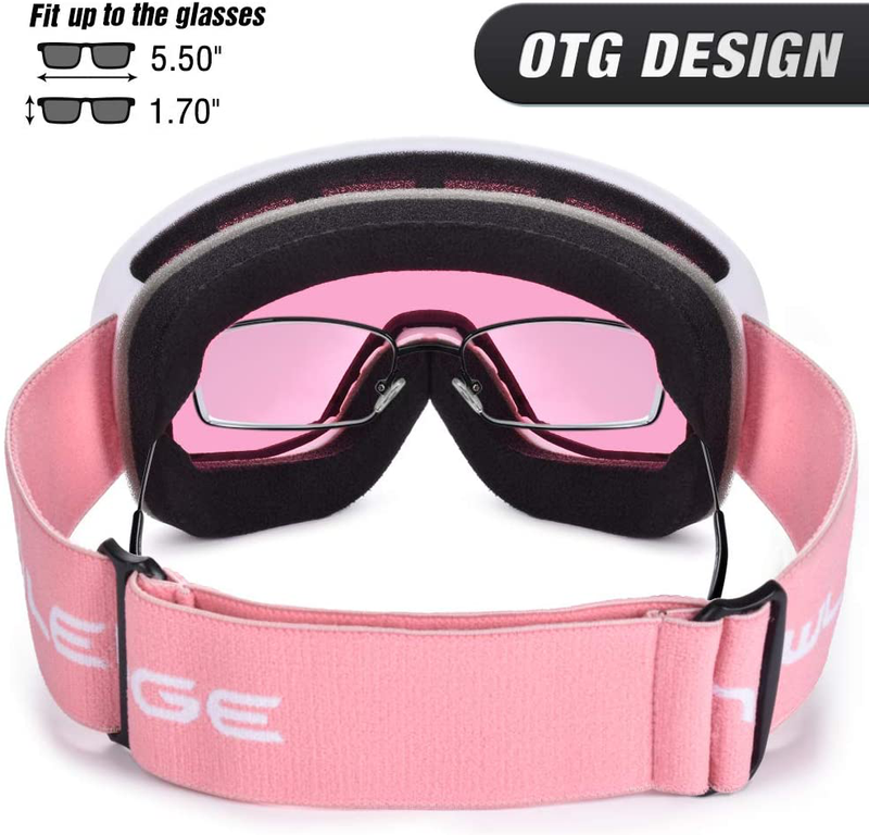 Snowledge Ski Goggles for Men Women with UV Protection, Anti-Fog Dual Lens