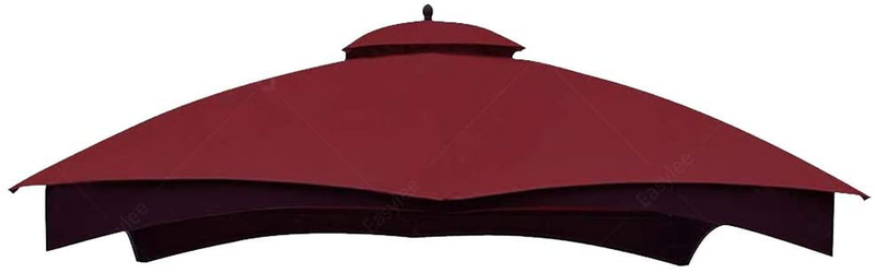 Easylee Gazebo Replacement Canopy, Double Teir Sunshade Polyester Soft Top Cover for Lowe's Allen Roth 10' x12' Gazebo