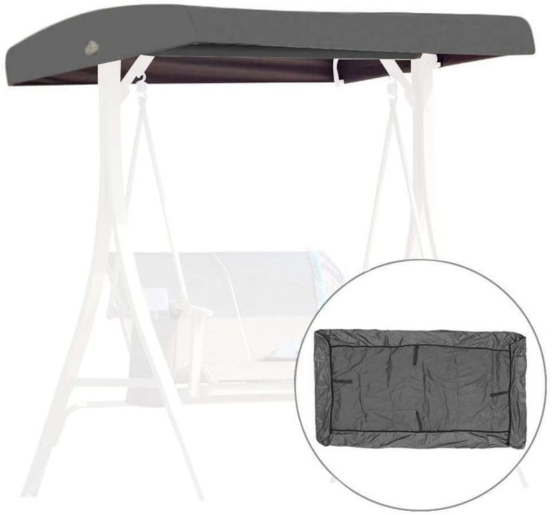 Outdoor Swing Canopy Replacement Waterproof Top Cover for Swing 2 & 3 Seater Garden Swing Top UV Block Sun Shade Patio Swing Hammock Roof (Only Swing Ceiling Cover) Home & Garden > Lawn & Garden > Outdoor Living > Porch Swings ANER Grey  
